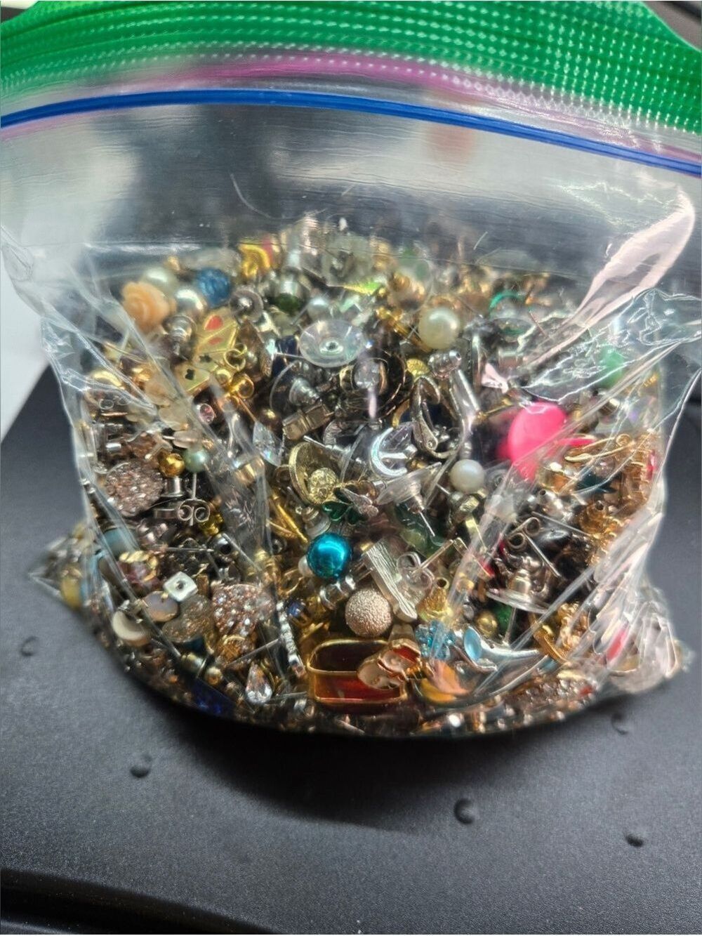 Lot Stud Earrings 2 lbs Jewelry  Faux Pearls DIY Craft Bundle - Picture 10 of 10